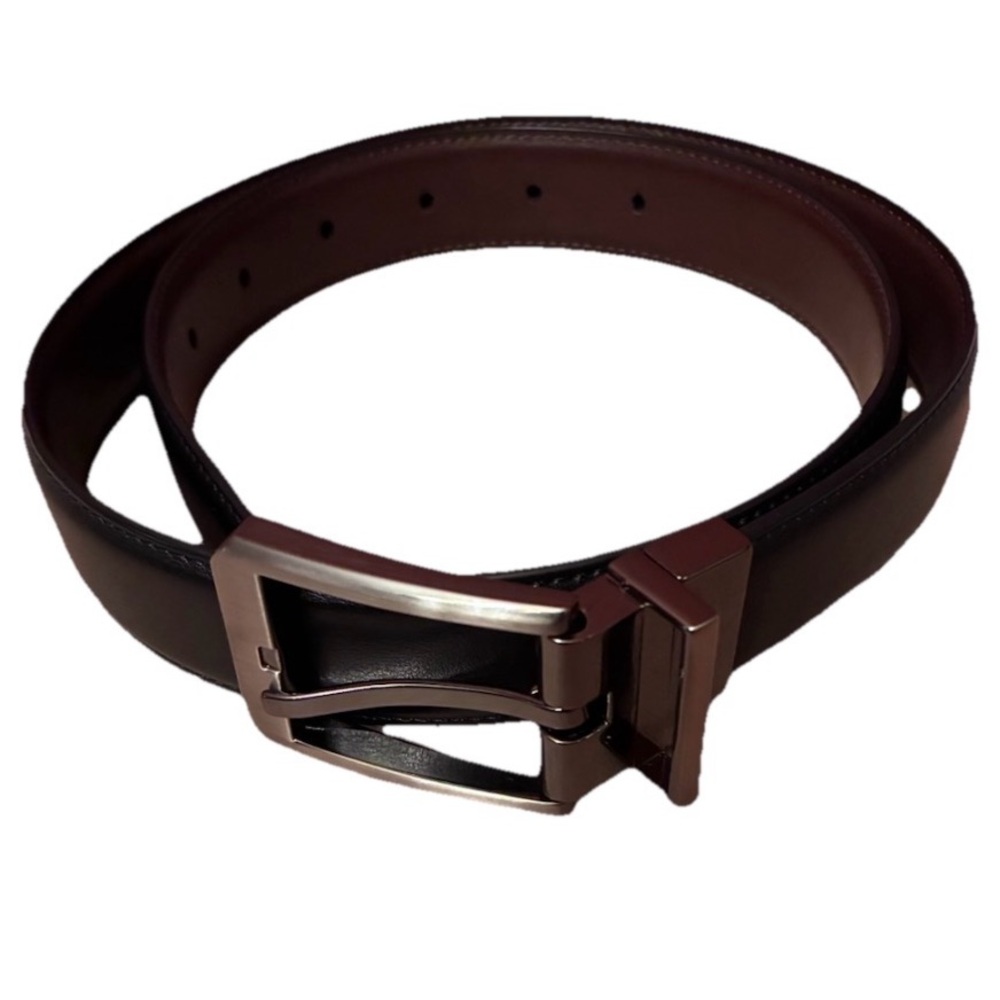 Boys Brown and Black Reversible 100% Leather Belt, Size 30/32
